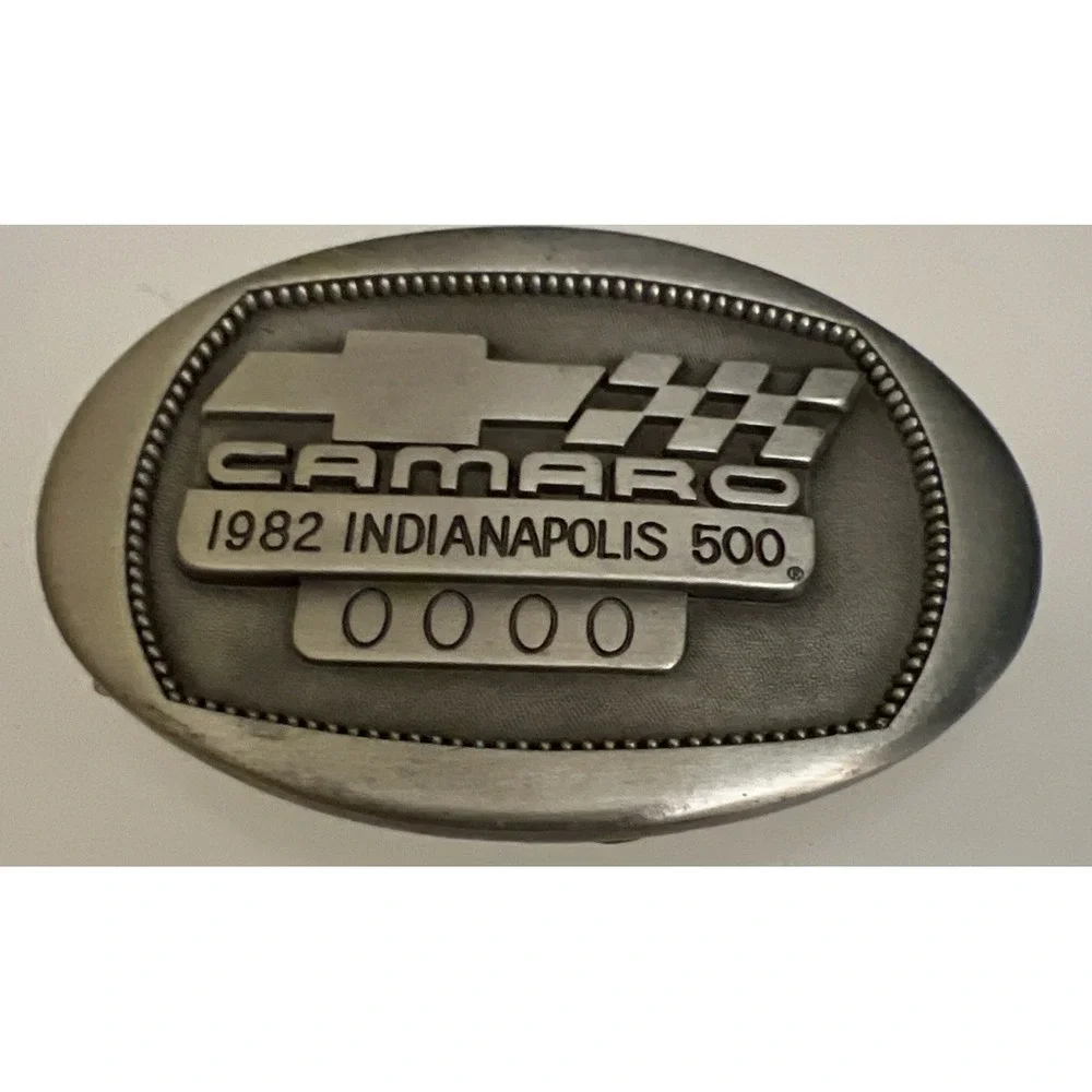 Vintage 1982 Indianapolis 500 Chevrolet Camaro Pewter Belt Buckle Limited No 148